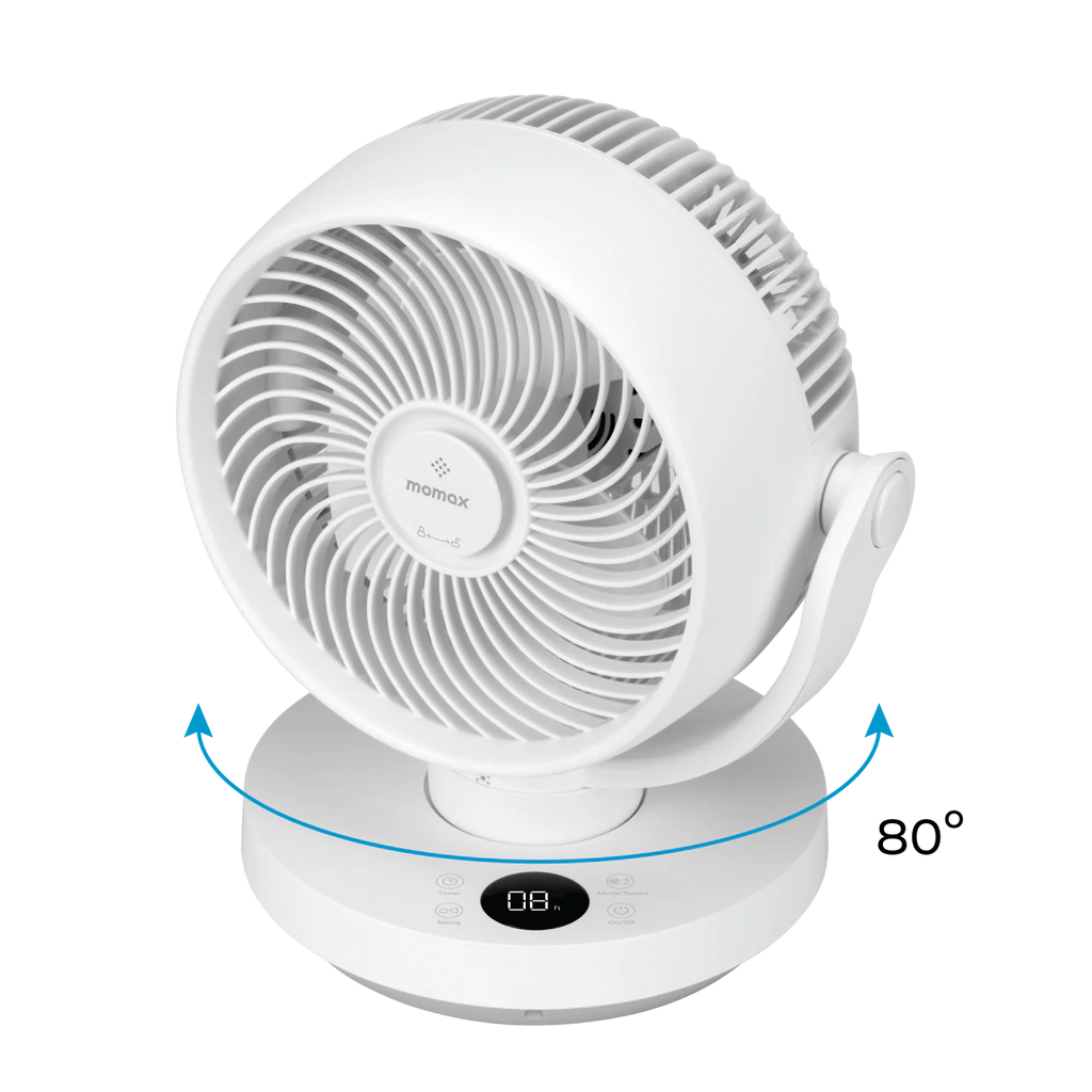 百變3D循環扇」- Momax Airoma 3D 空氣循環扇，3D均勻風速分佈每個角落 